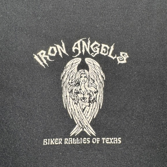 Gildan Iron Angels Biker Rallies of Texas 2008 Liberty TX Skull Tee Mens XL - Picture 5 of 9
